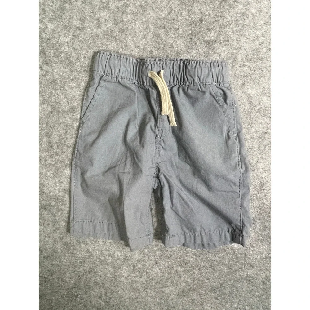 The Childrens Place Boys Gray Chino Shorts Pull On Elastic Waist Size 4T